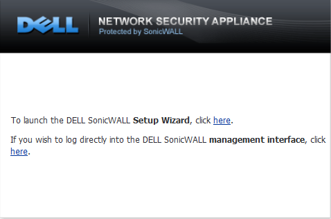 sonicwall wizard page